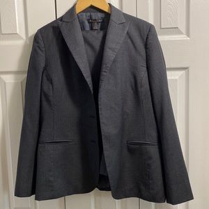 Brooks Brothers 2 pc skirt set charcoal gray pinstripe size 14